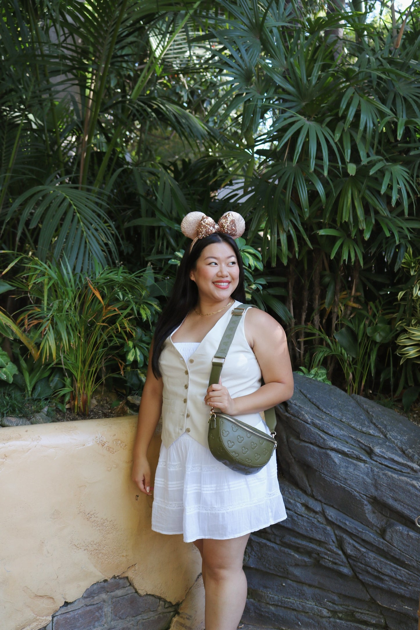 Aden + Louise Olive Signature Crossbody Bag