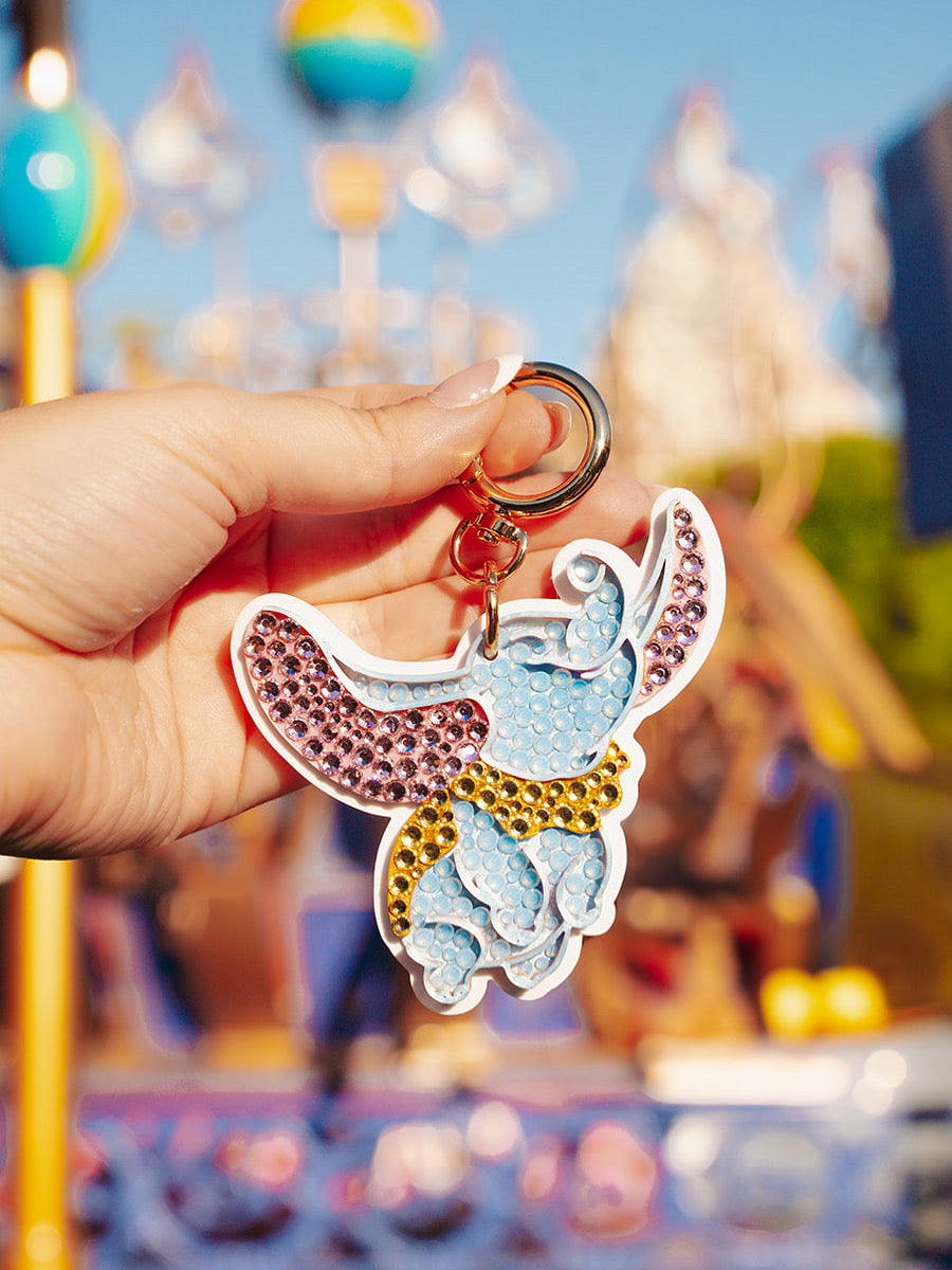 A+L Crystal Flying Elephant Charm