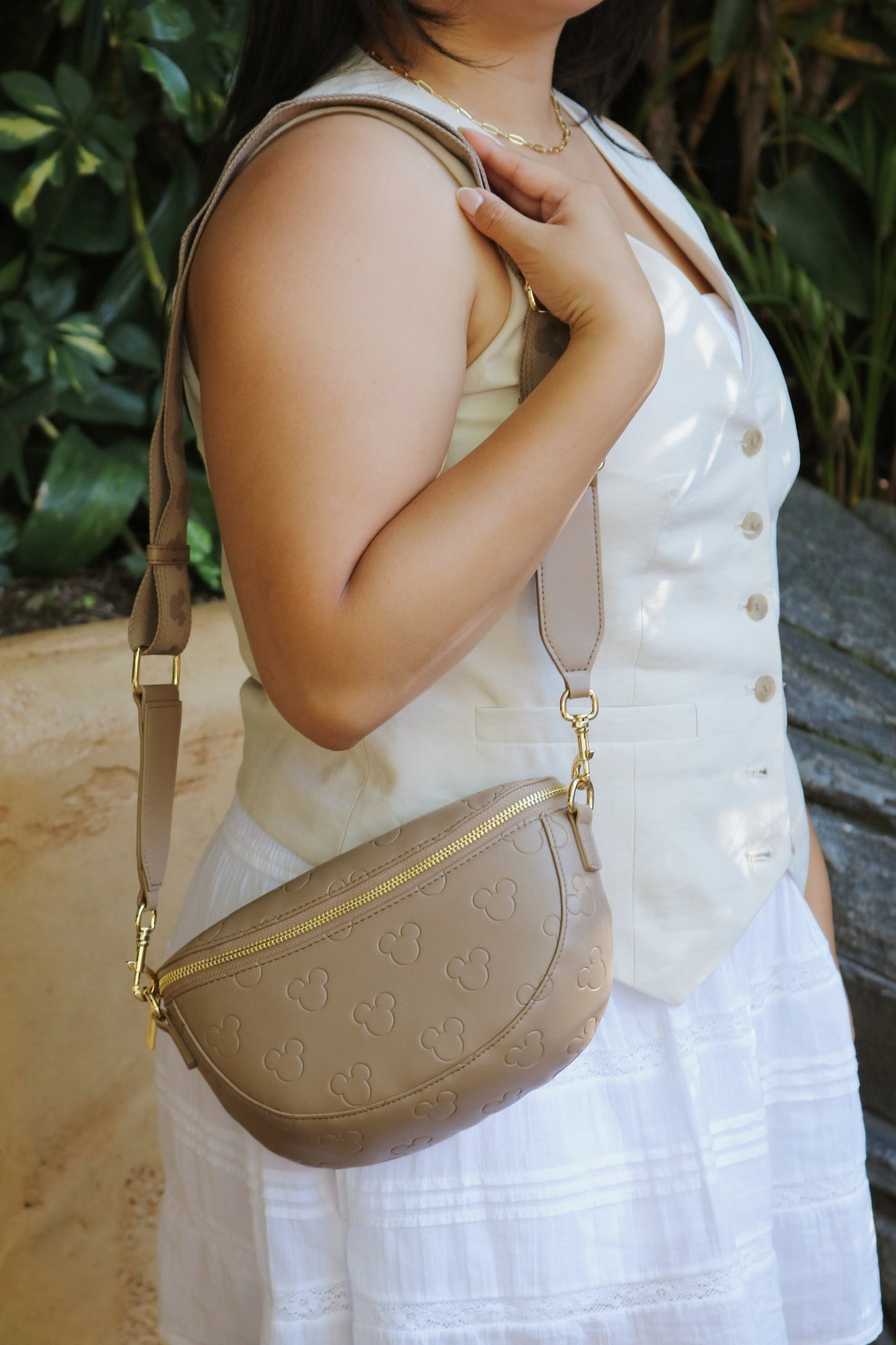 Aden + Louise Brown Signature Crossbody Bag