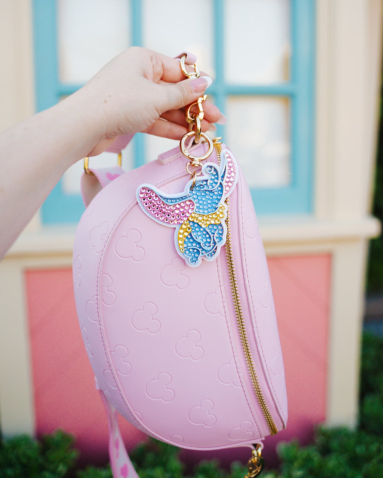 A+L Crystal Flying Elephant Charm