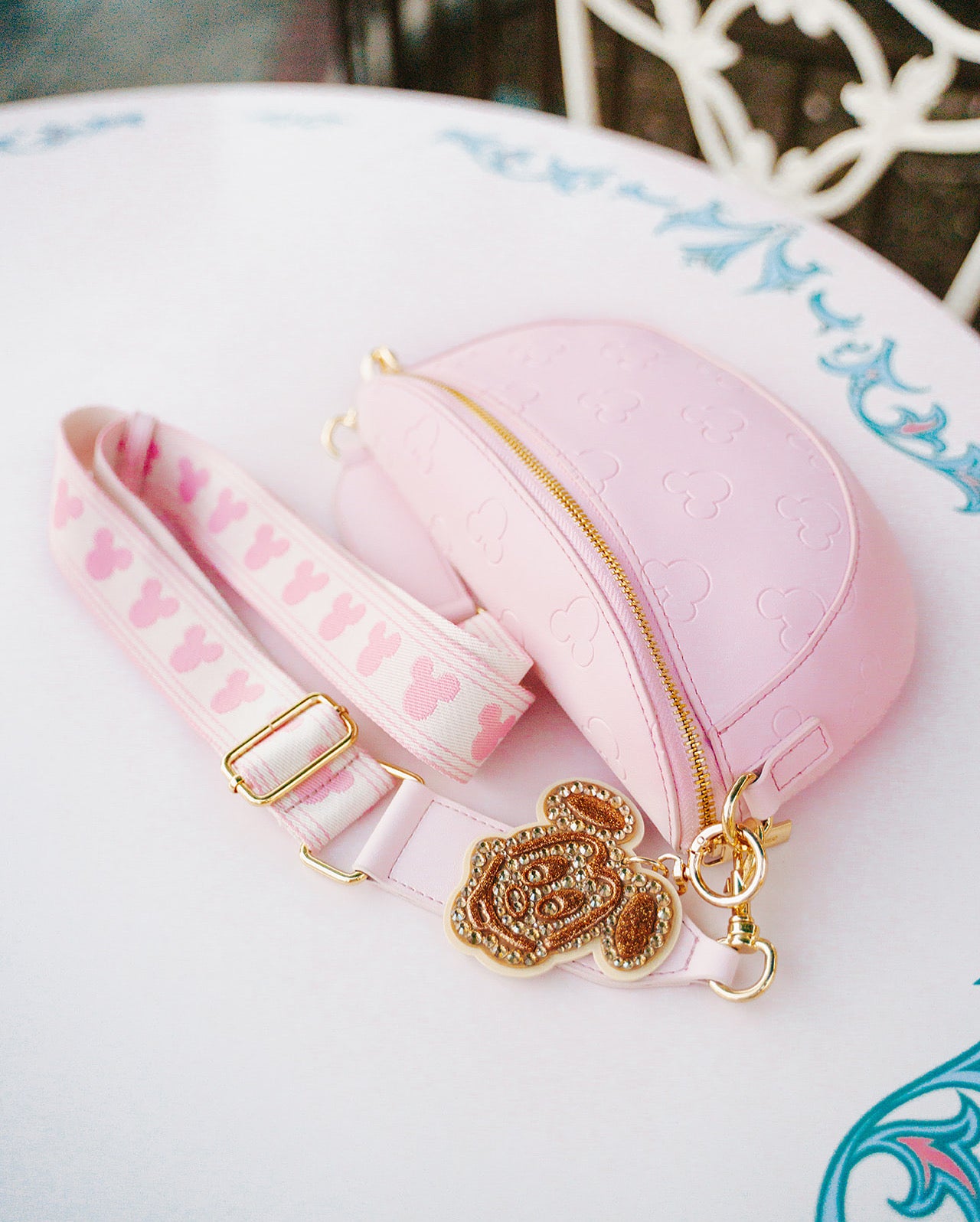 Aden + Louise Pink Signature Crossbody Bag