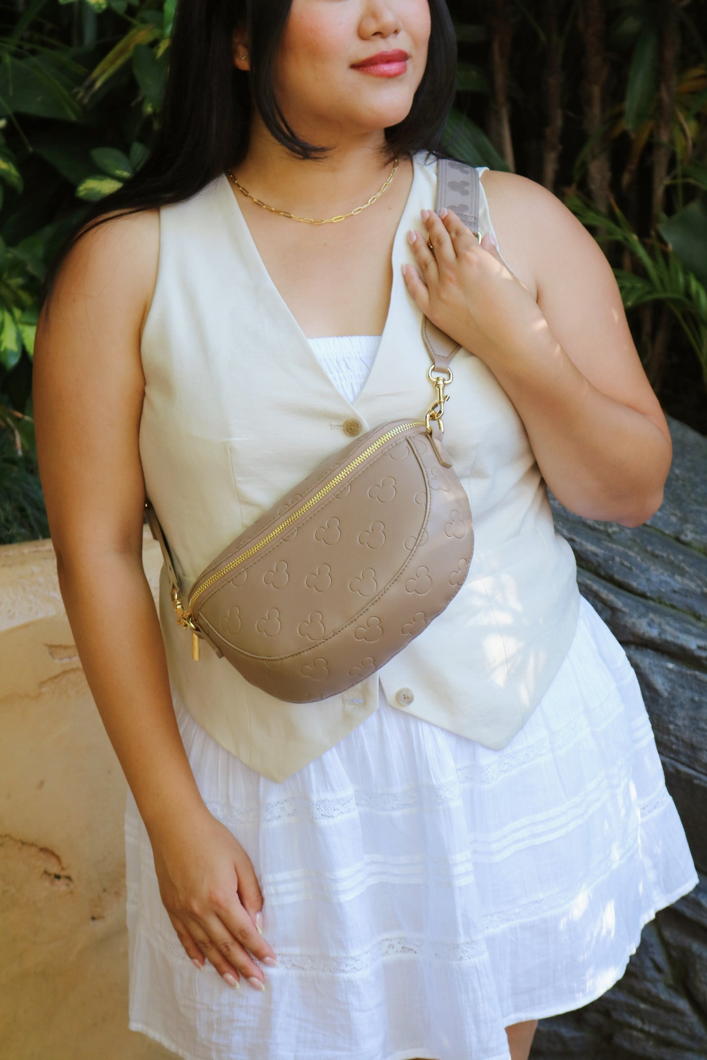 Aden + Louise Brown Signature Crossbody Bag