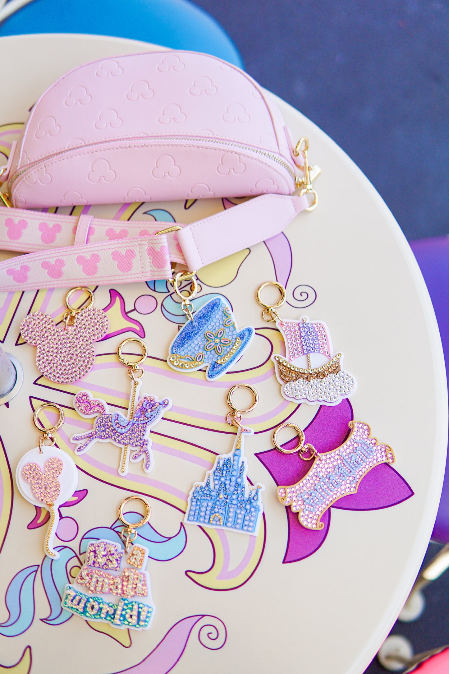 A+L Crystal Pink Balloon Bag Charm