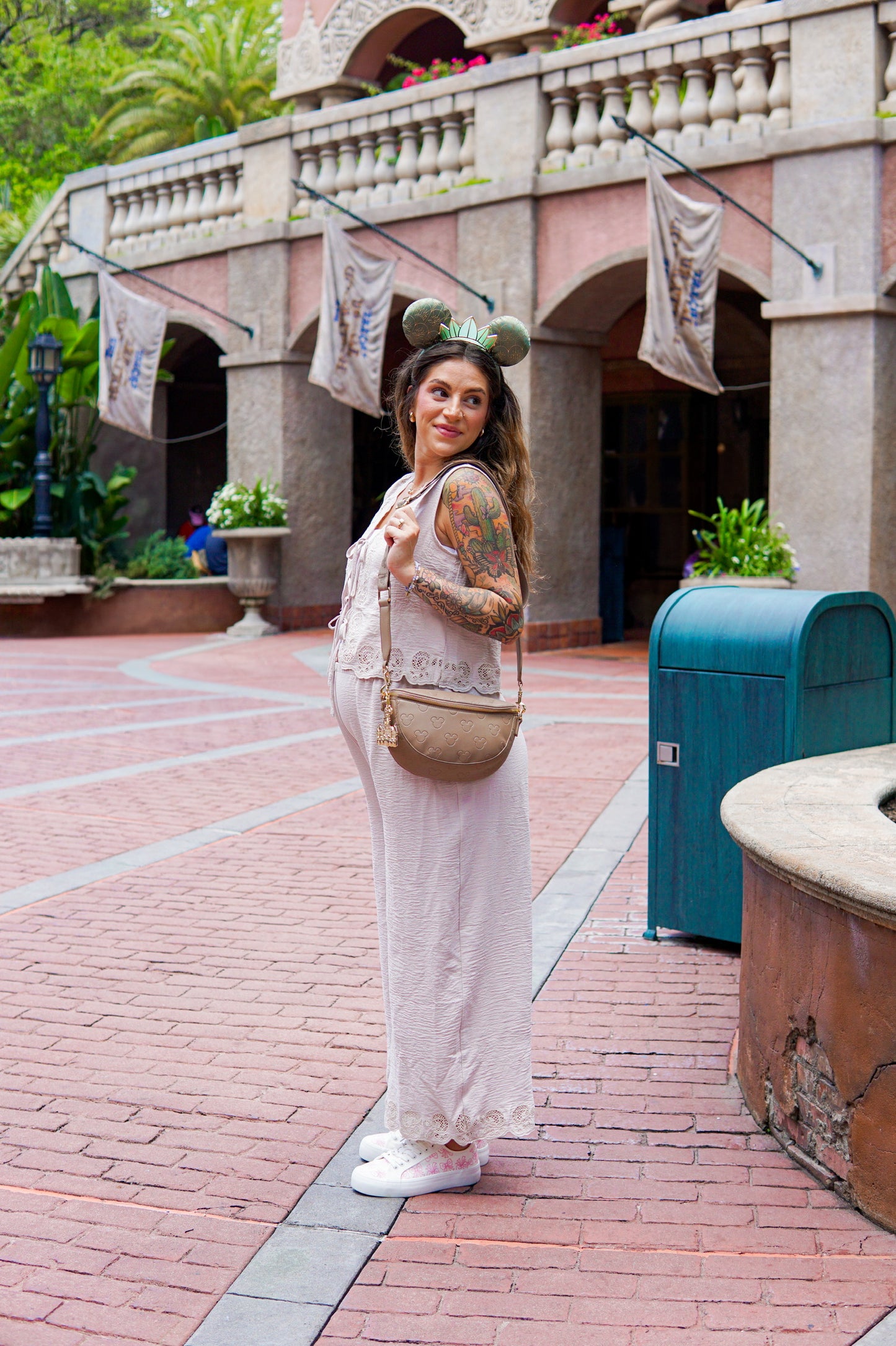 Aden + Louise Brown Signature Crossbody Bag