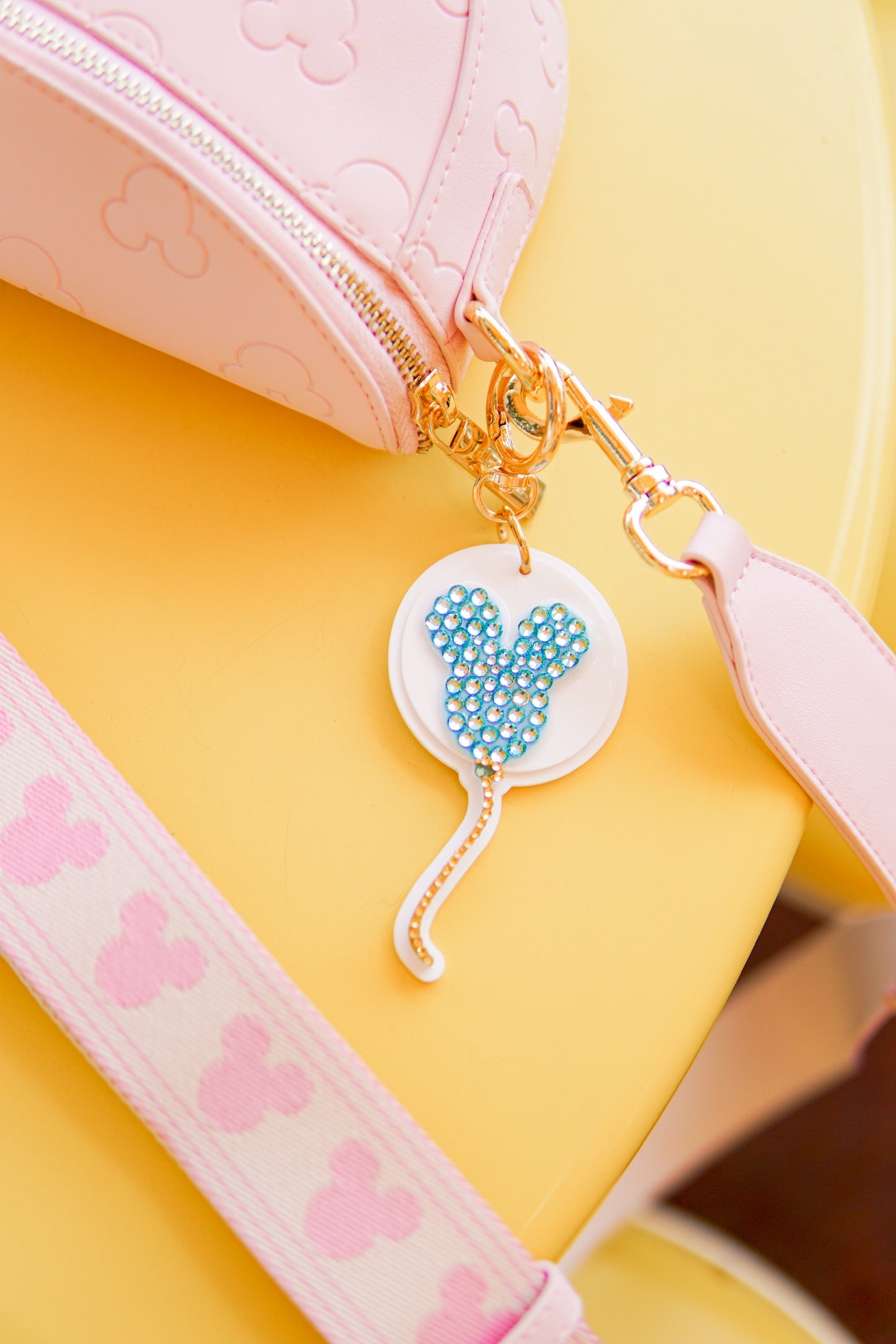 A+L Crystal Blue Balloon Bag Charm