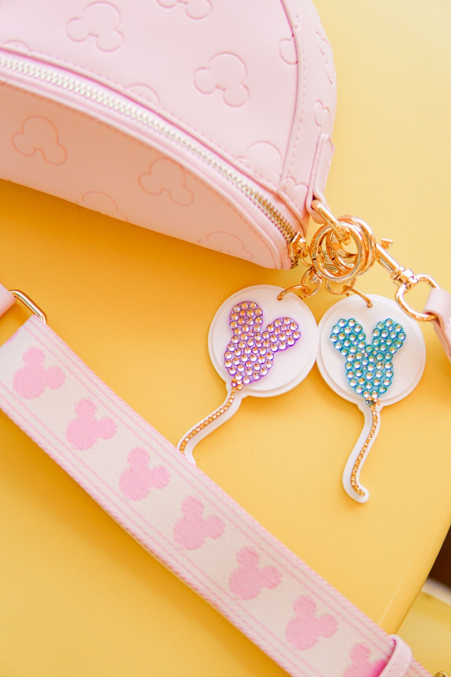 A+L Crystal Purple Balloon Bag Charm