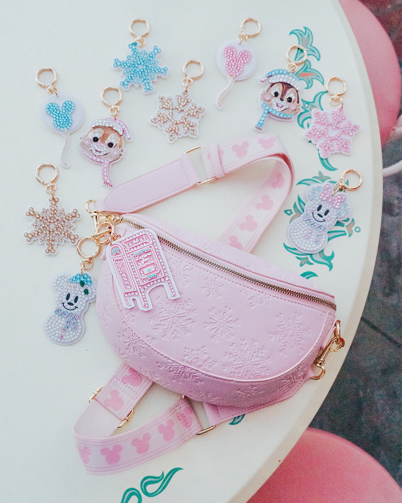 A+L Crystal Snowflake Bag Charm