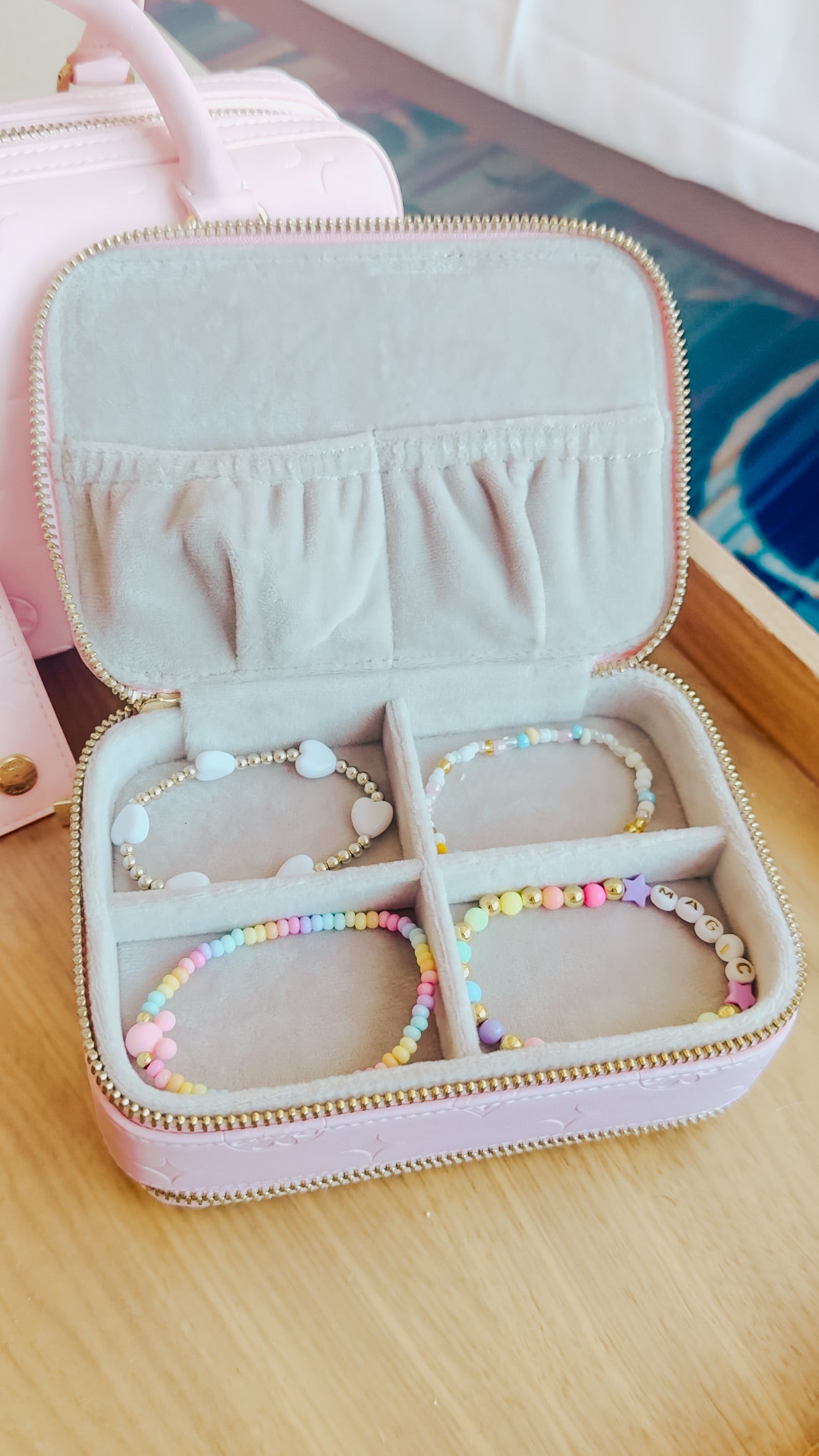 Aden + Louise Double Sided Travel Jewelry Case