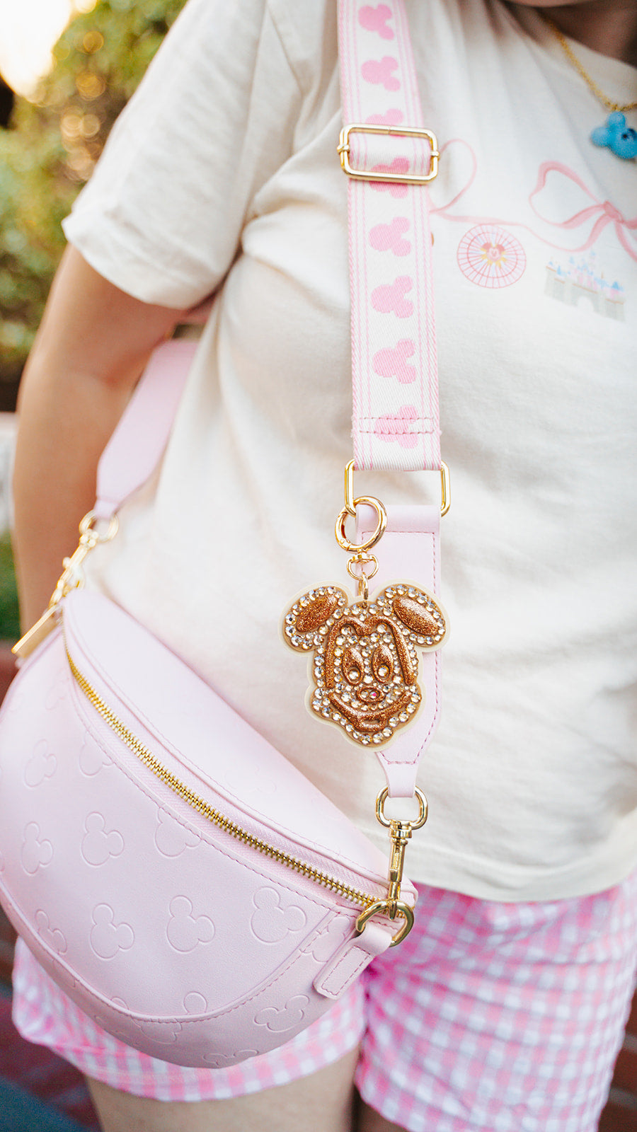 Aden + Louise Pink Signature Crossbody Bag