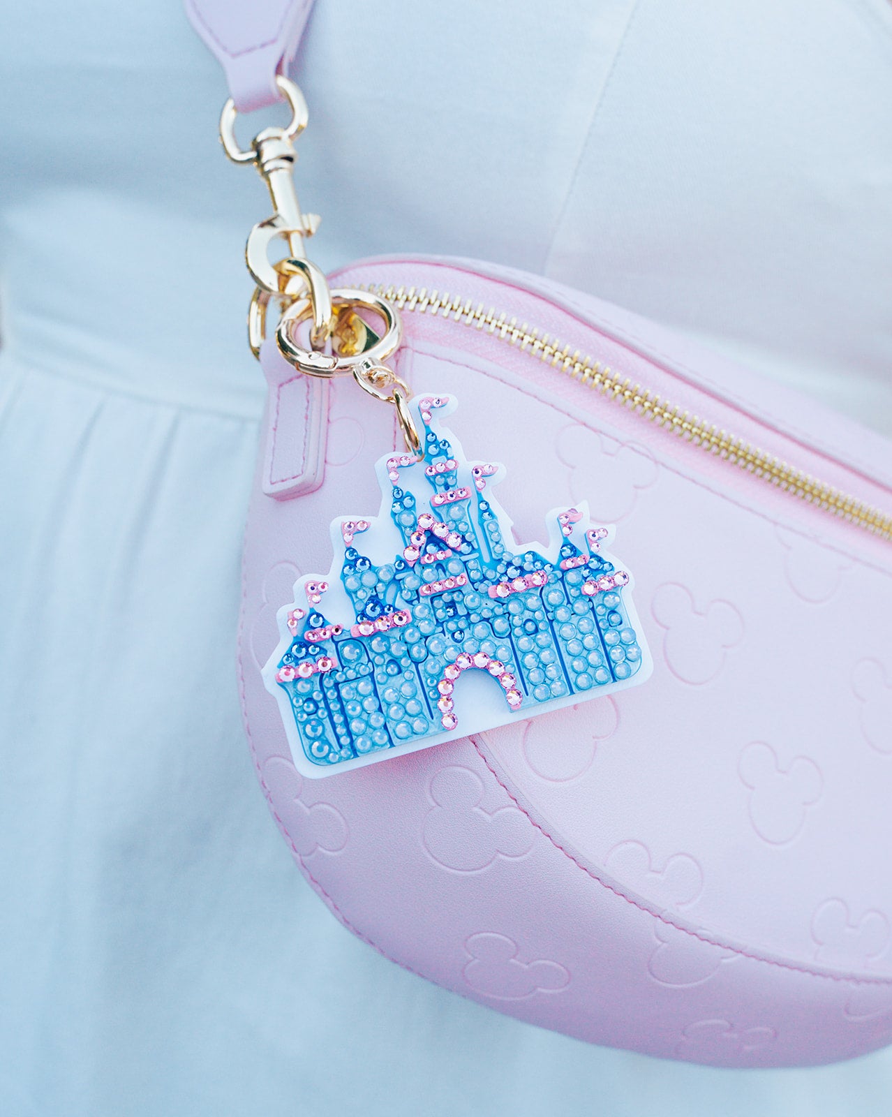 A+L Crystal California Castle Bag Charm