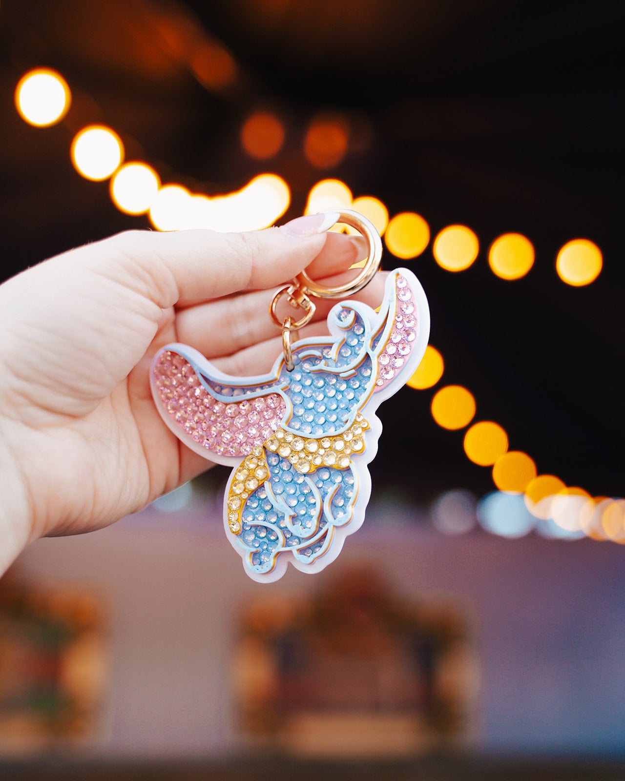 A+L Crystal Flying Elephant Charm