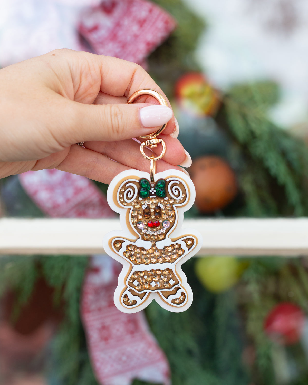 A+L Crystal Gingerbread Girl Bag Charm