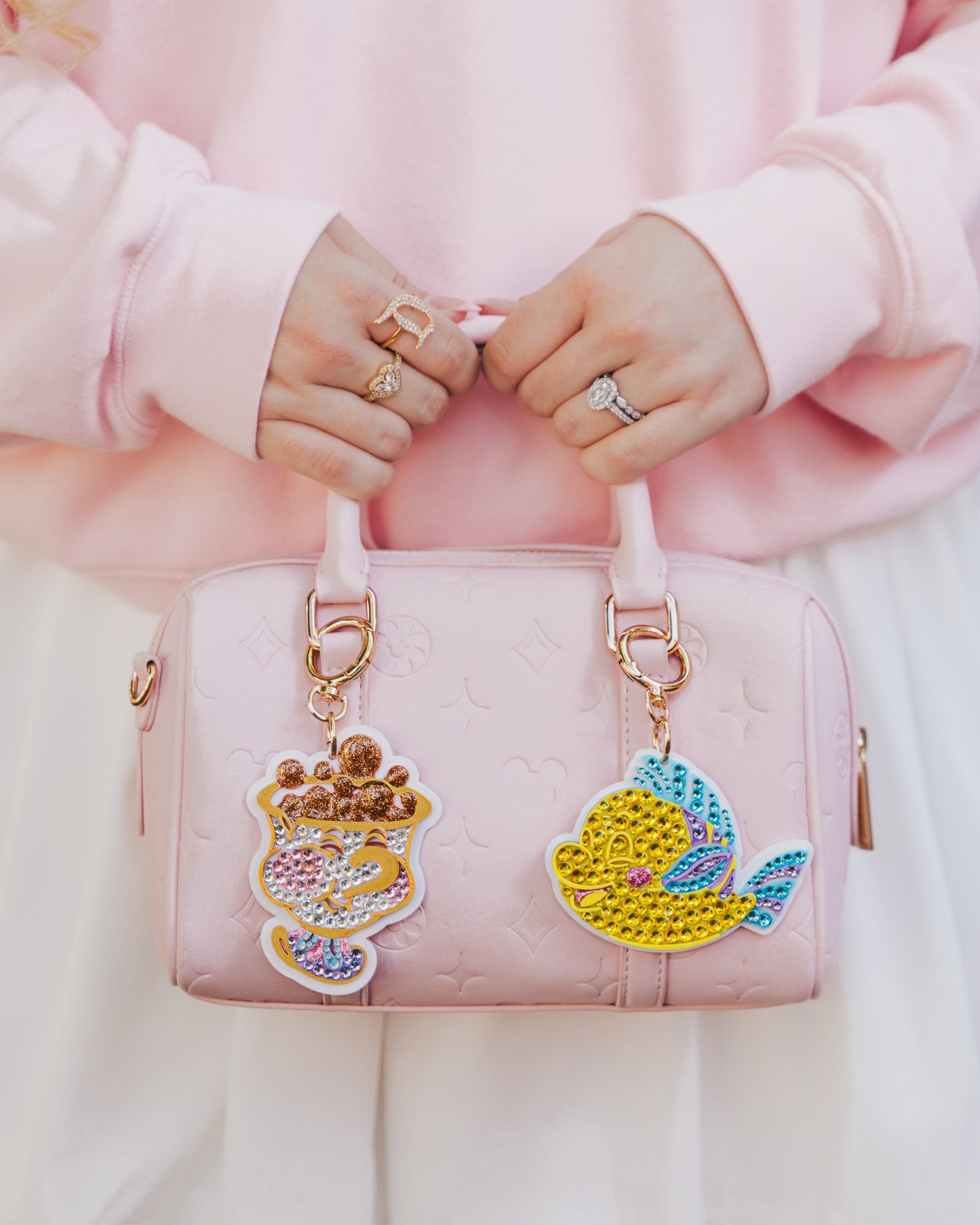 Aden + Louise Pink Signature Mini Duffle + Charm Bundle // Pick your Charm and Straps!