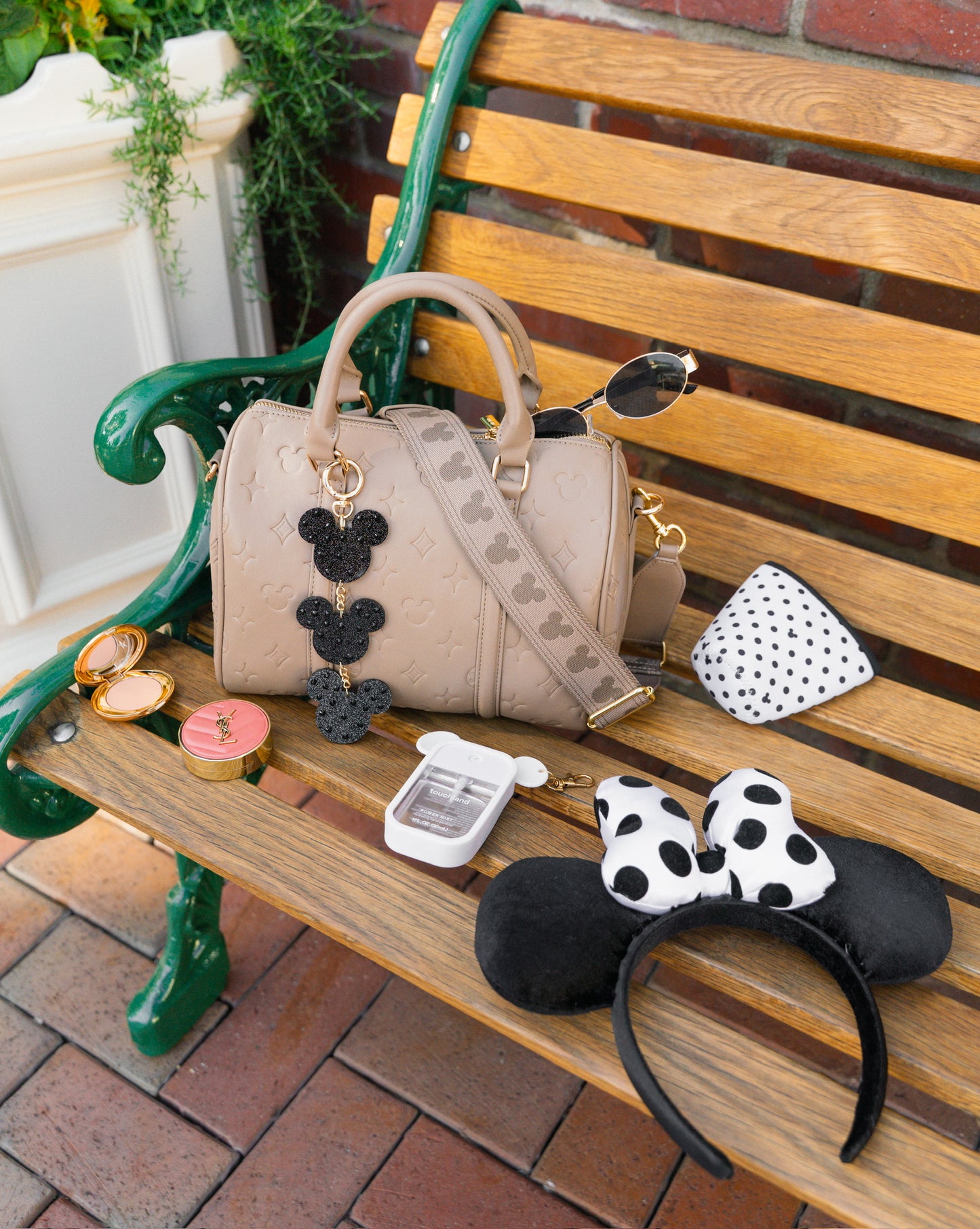 Aden + Louise Brown Signature Medium Duffle Bag and Straps