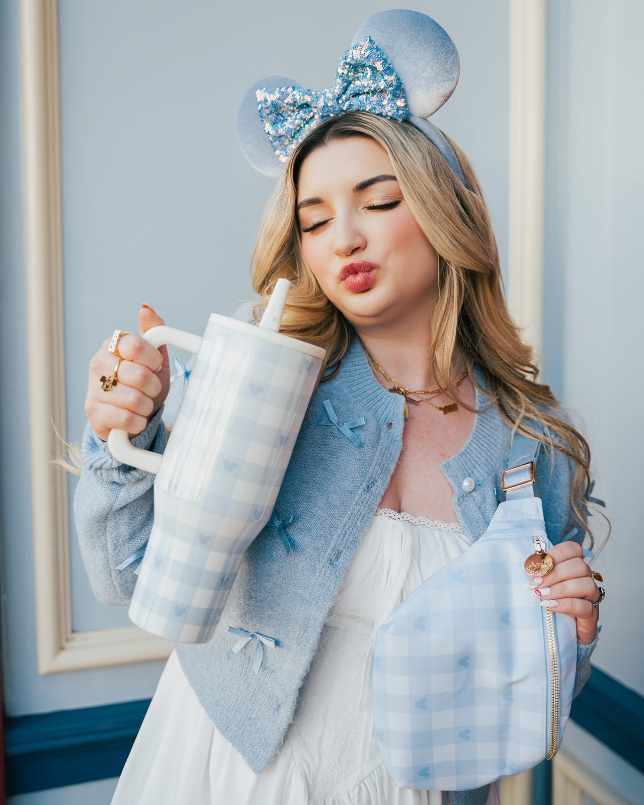 Blue Gingham Tumbler (40 oz.)