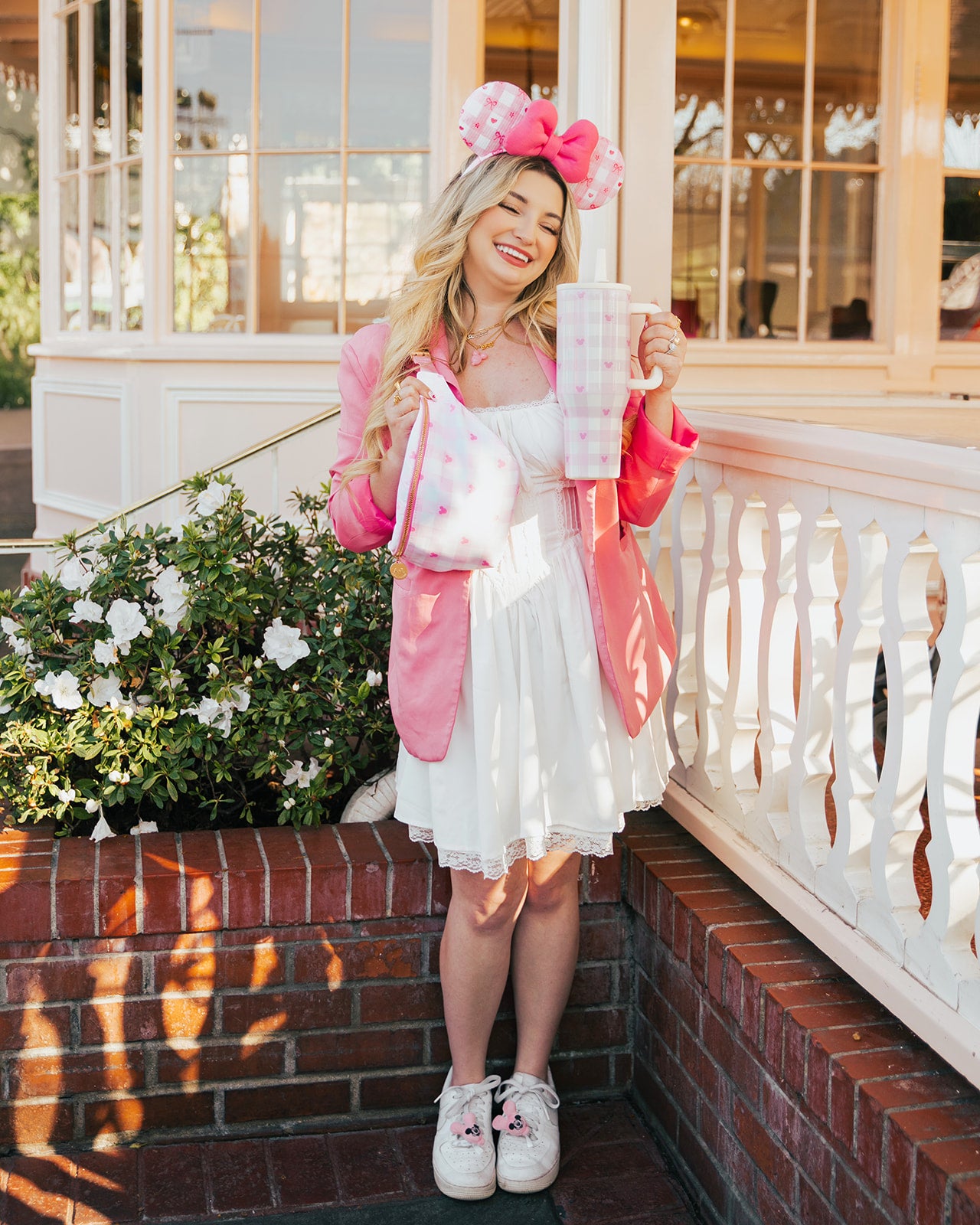 Pink Gingham Tumbler (40 oz.)