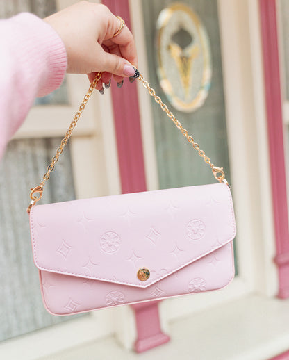 Aden + Louise Pink Olivia Crossbody/Shoulder Bag