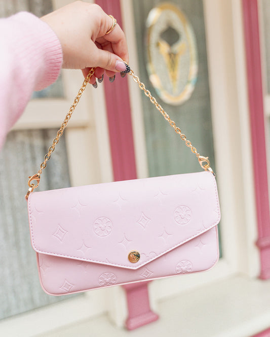 Aden + Louise Pink Olivia Crossbody/Shoulder Bag