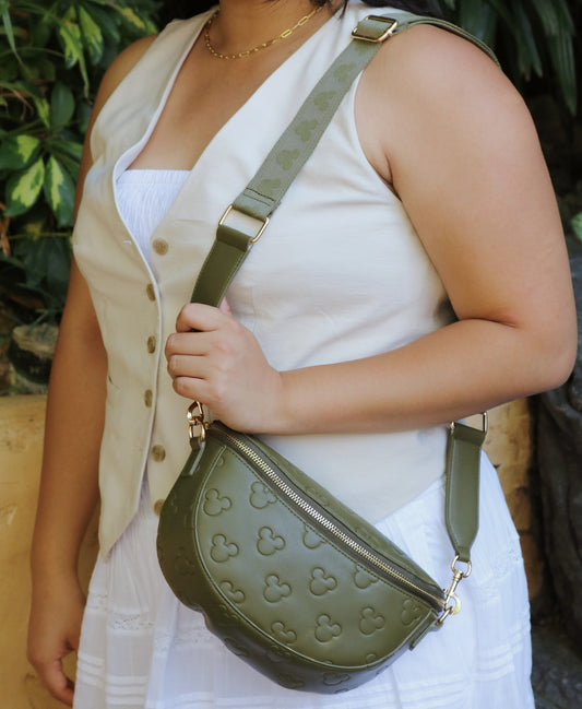Aden + Louise Olive Signature Crossbody Bag