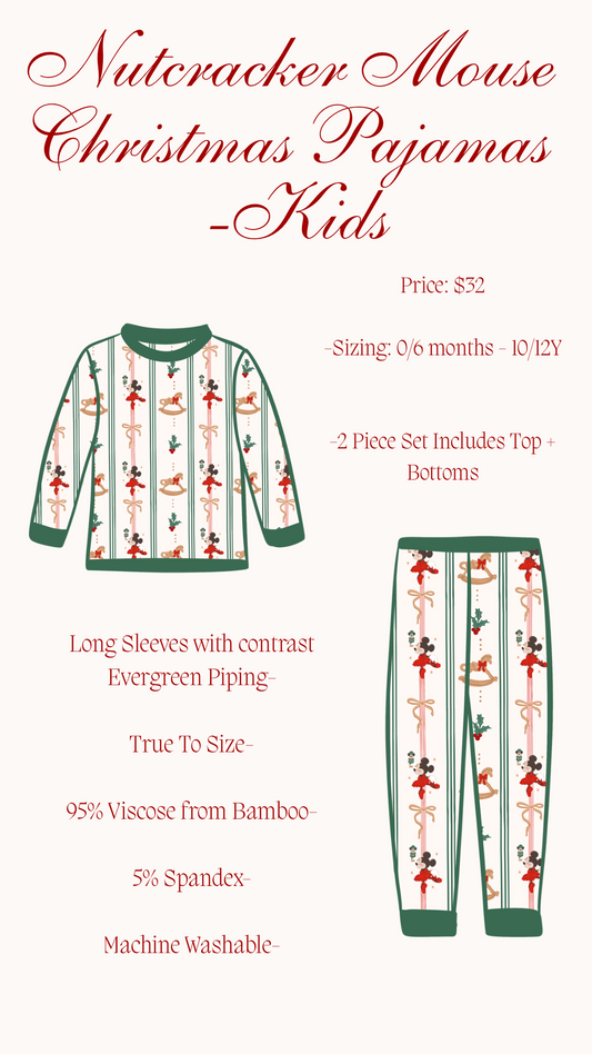 Baby/Toddler/Kids Nutcracker Christmas Pajamas