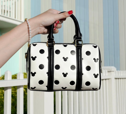 Aden + Louise Signature White Polka Dot Bag and Straps // Two Straps included