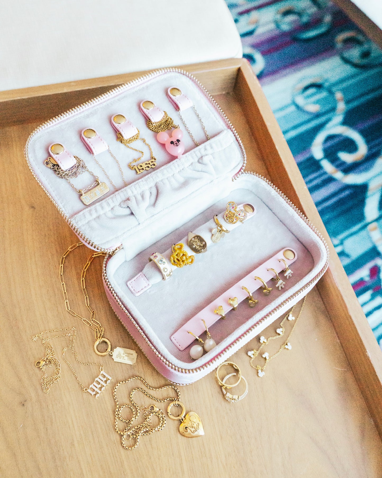 Aden + Louise Double Sided Travel Jewelry Case
