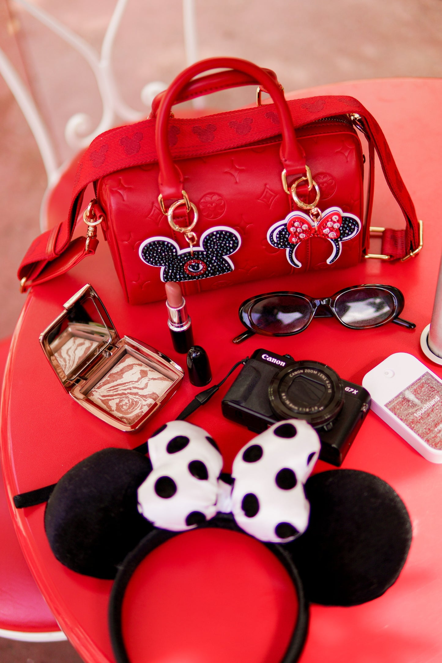 Aden + Louise Red Signature Mini Duffle Bag and Strap // Two Strap Options!