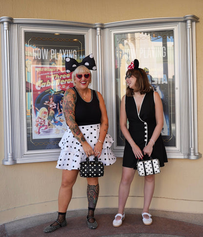Aden + Louise Signature White Polka Dot Bag and Straps // Two Straps included