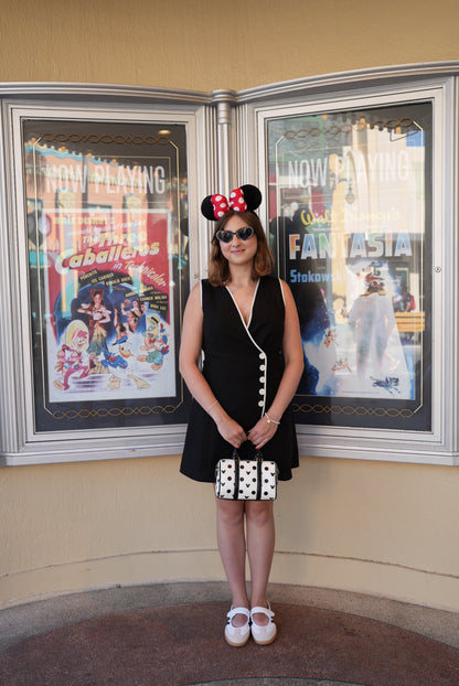 Aden + Louise Signature White Polka Dot Bag and Straps // Two Straps included