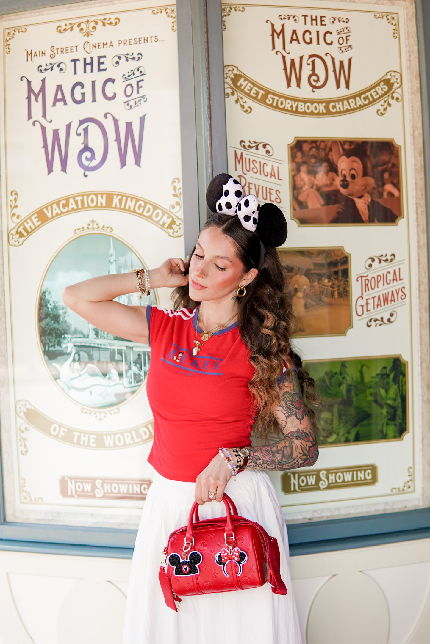 Aden + Louise Red Signature Mini Duffle Bag and Strap // Two Strap Options!