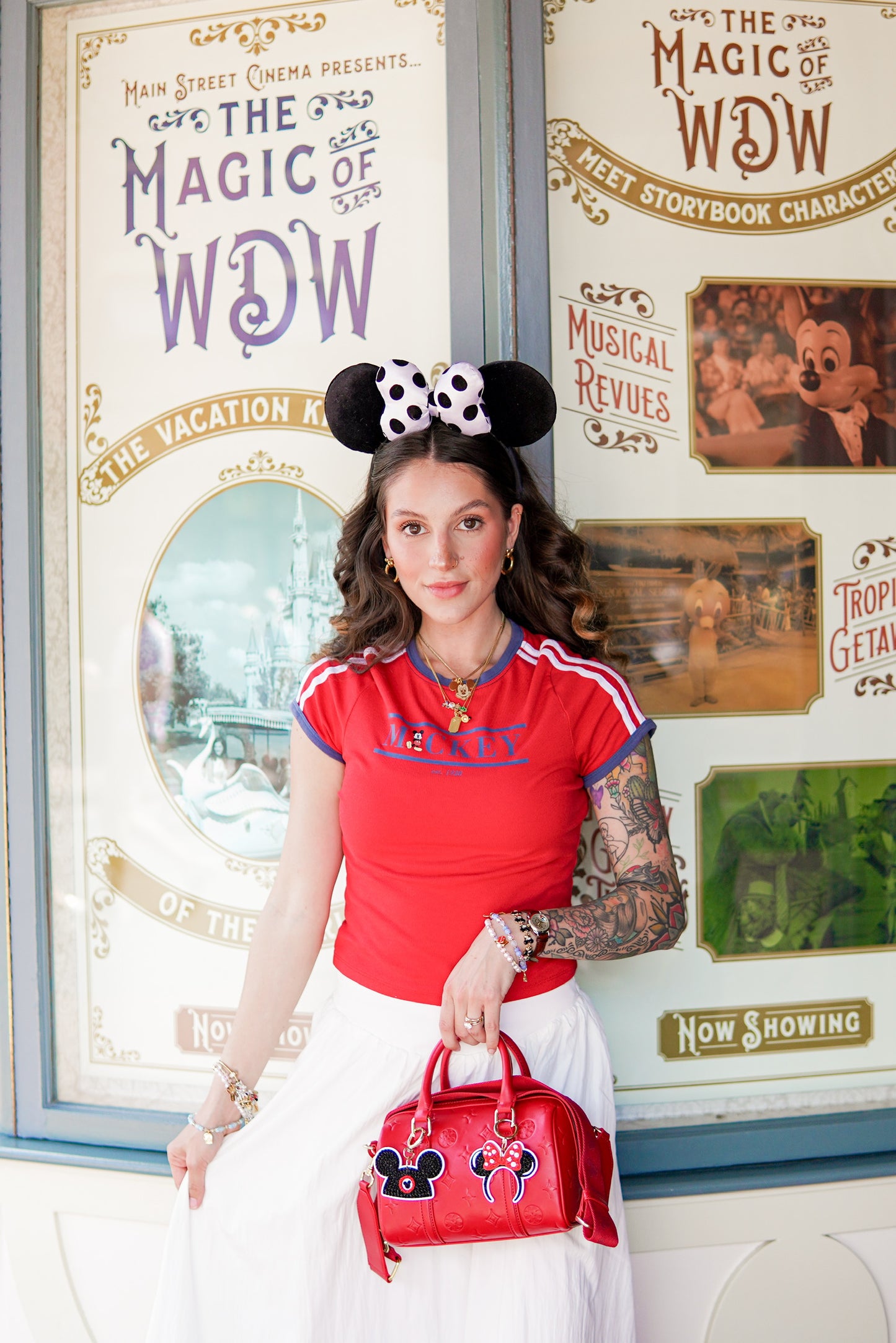 Aden + Louise Red Signature Mini Duffle Bag and Strap // Two Strap Options!