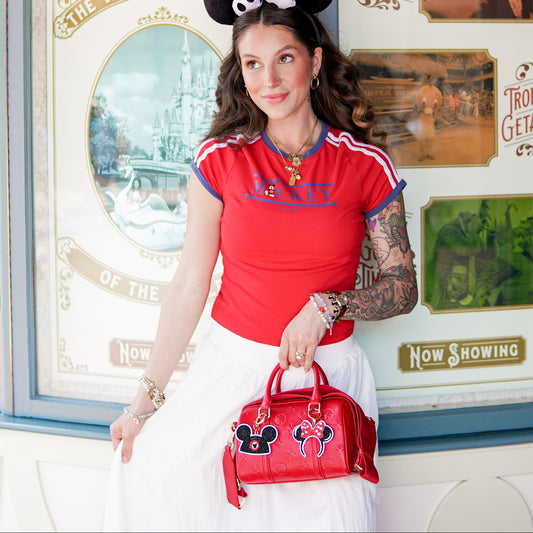 Aden + Louise Red Signature Mini Duffle Bag and Strap // Two Strap Options!