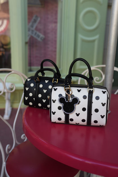 Aden + Louise Signature Black Polka Dot Bag and Straps // Two Straps included