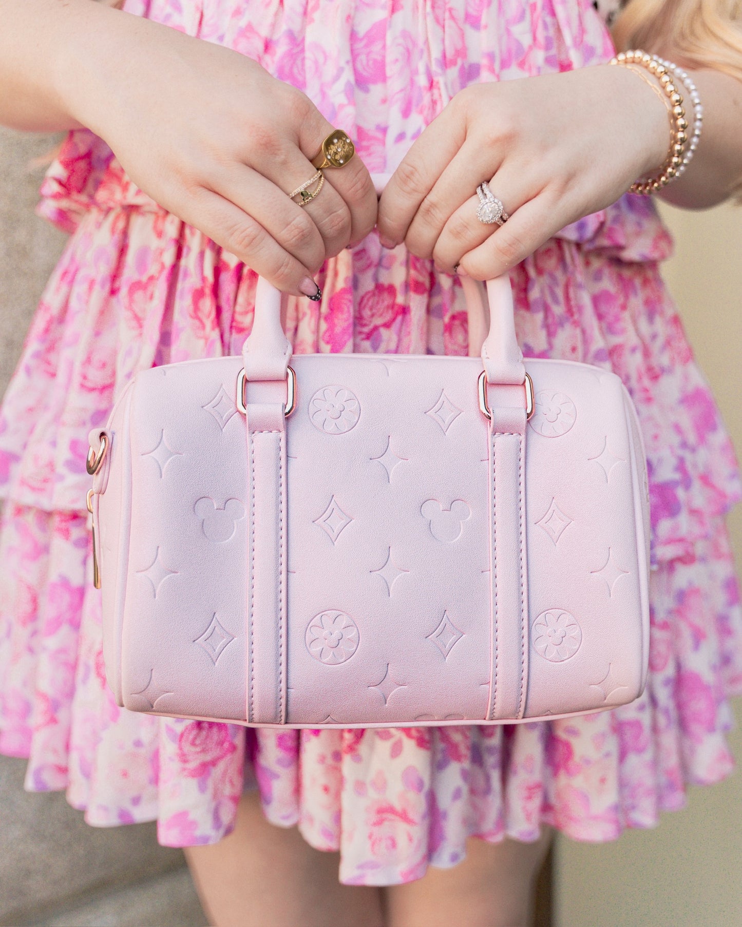 Aden + Louise Pink Signature Mini Duffle Bag // Pick your straps!