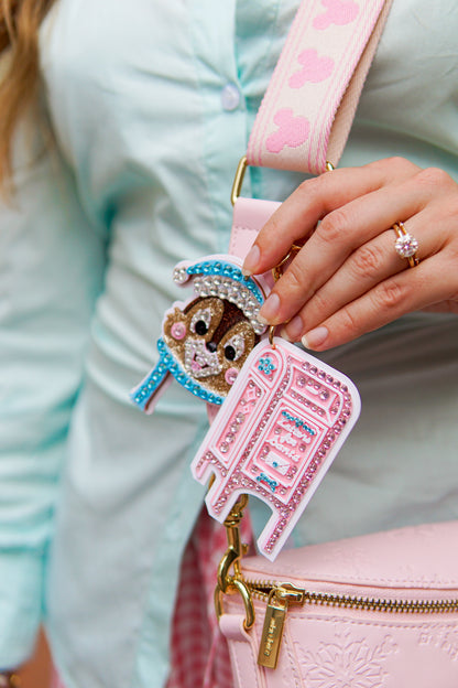 A+L Crystal Santa Mailbox Bag Charm