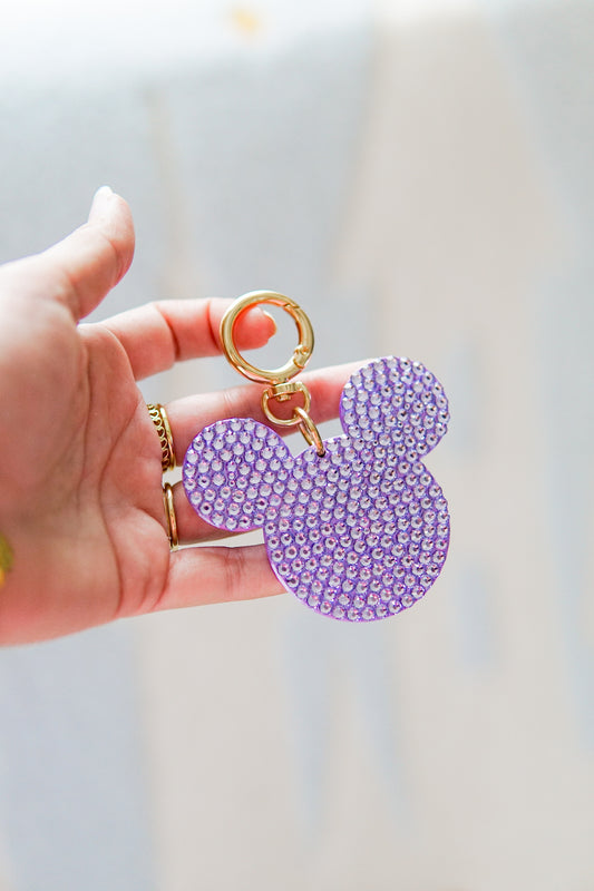 Lilac Mouse Bag Charm