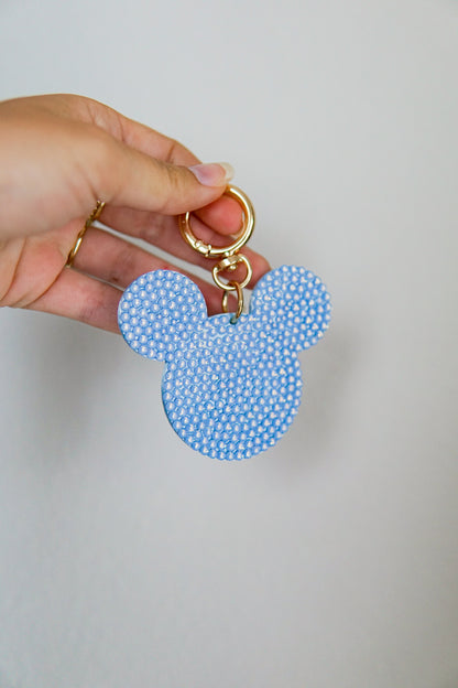 French Blue Mouse Bag Charm