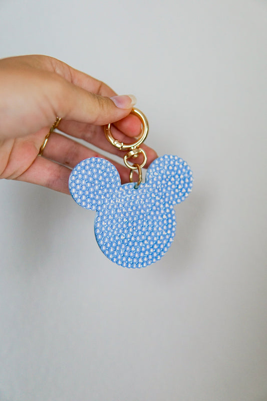 French Blue Mouse Bag Charm
