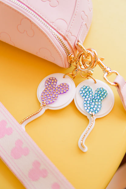 A+L Crystal Blue Balloon Bag Charm