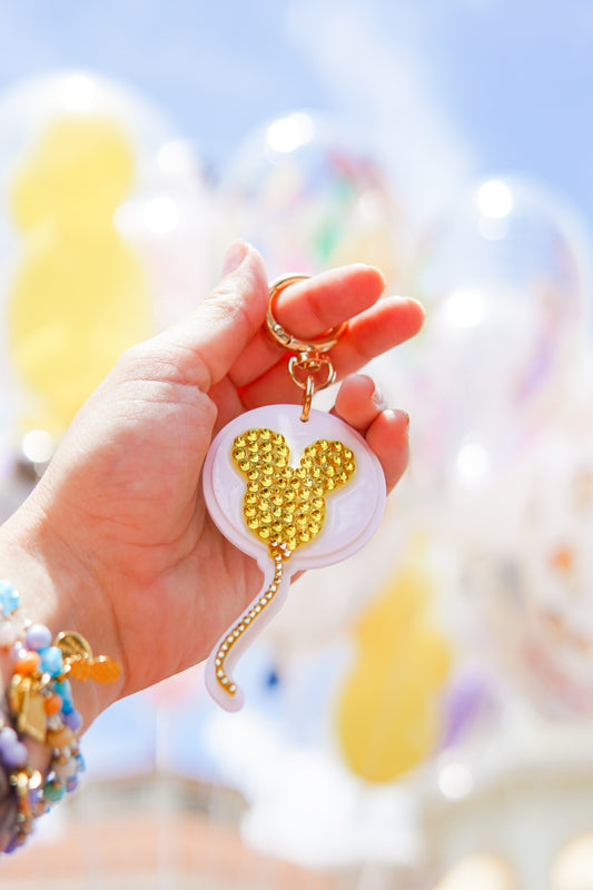 A+L Crystal Yellow Balloon Bag Charm