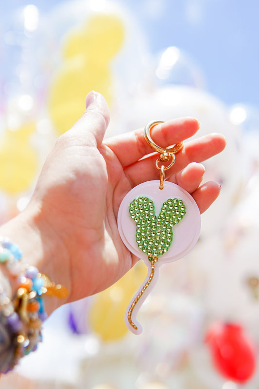 A+L Crystal Green Balloon Bag Charm