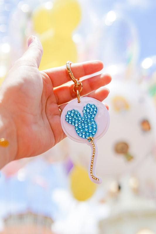 A+L Crystal Blue Balloon Bag Charm