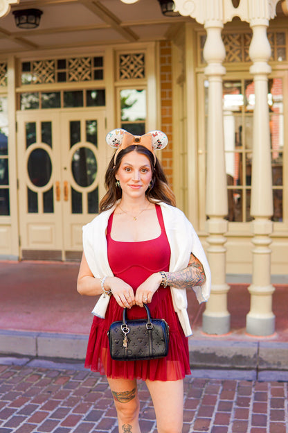 Aden + Louise Black Signature Mini Duffle Bag and Strap