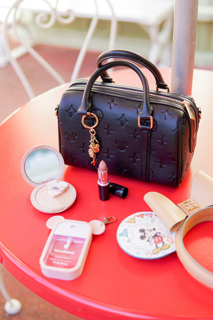 Aden + Louise Black Signature Mini Duffle Bag and Strap