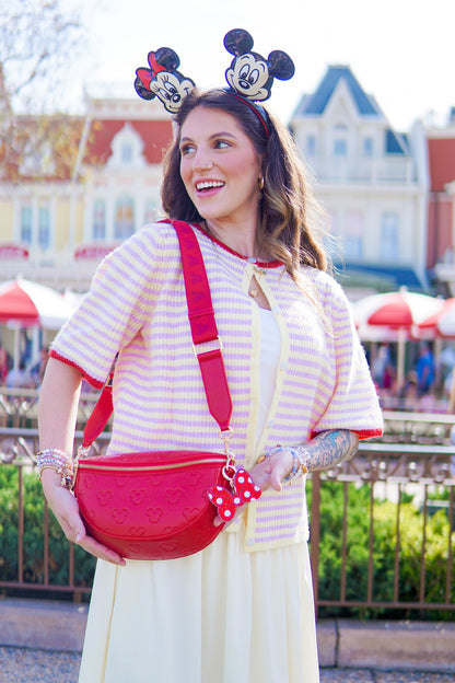 Aden + Louise Red Signature Crossbody Bag