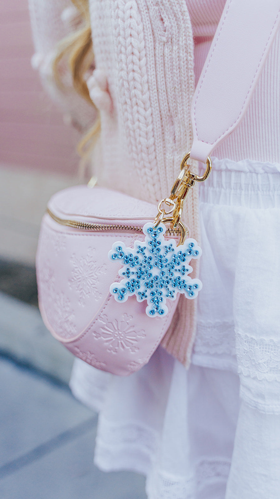 A+L Crystal Snowflake Bag Charm