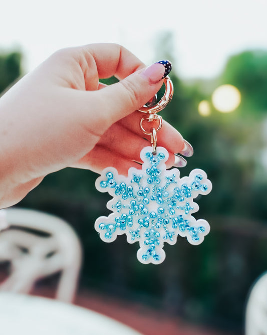 A+L Crystal Snowflake Bag Charm