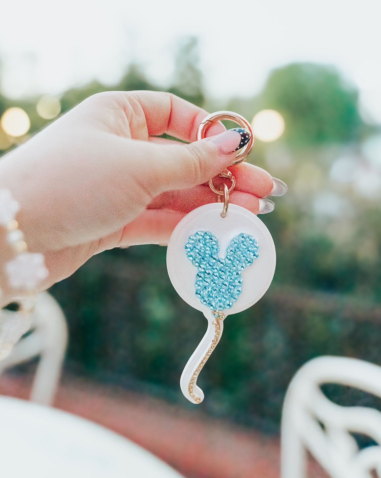 A+L Crystal Blue Balloon Bag Charm