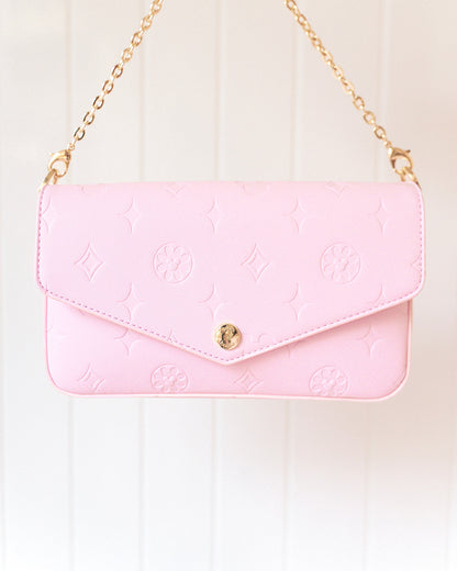 Aden + Louise Pink Olivia Crossbody/Shoulder Bag