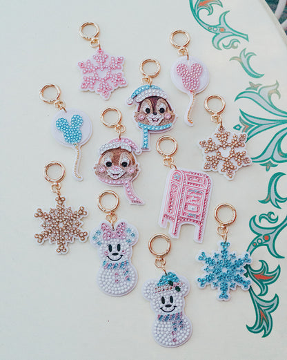 Aden + Louise Christmas Snowflake Signature Crossbody - Pink